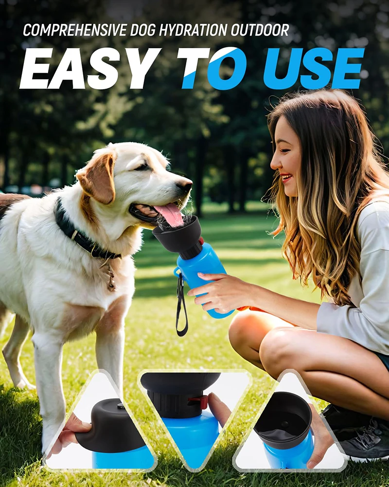 Portable Water Bottle Outdoor Walking Puppy 2 In 1 Pet Travel Tumbler Dispenser Cat Drinking Bowl Dog Feeder Pet Water Bottle