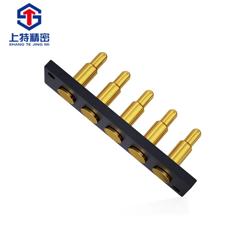 Shangte Pogopin 2.54MM Pitch 5 Pins Female and Male Precision Metal Thimble Connector