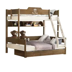 Лидер продаж, домашняя мебель, детская комбинированная кровать из экологически чистого материала, двухъярусная кровать с функцией хранения