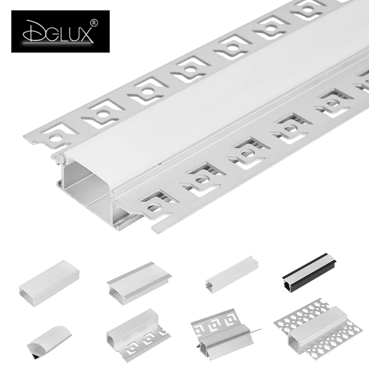 Modern Linear Corner Aluminum Profile Light Led Channel Bar For Recessed Ceiling Wall Led light strip