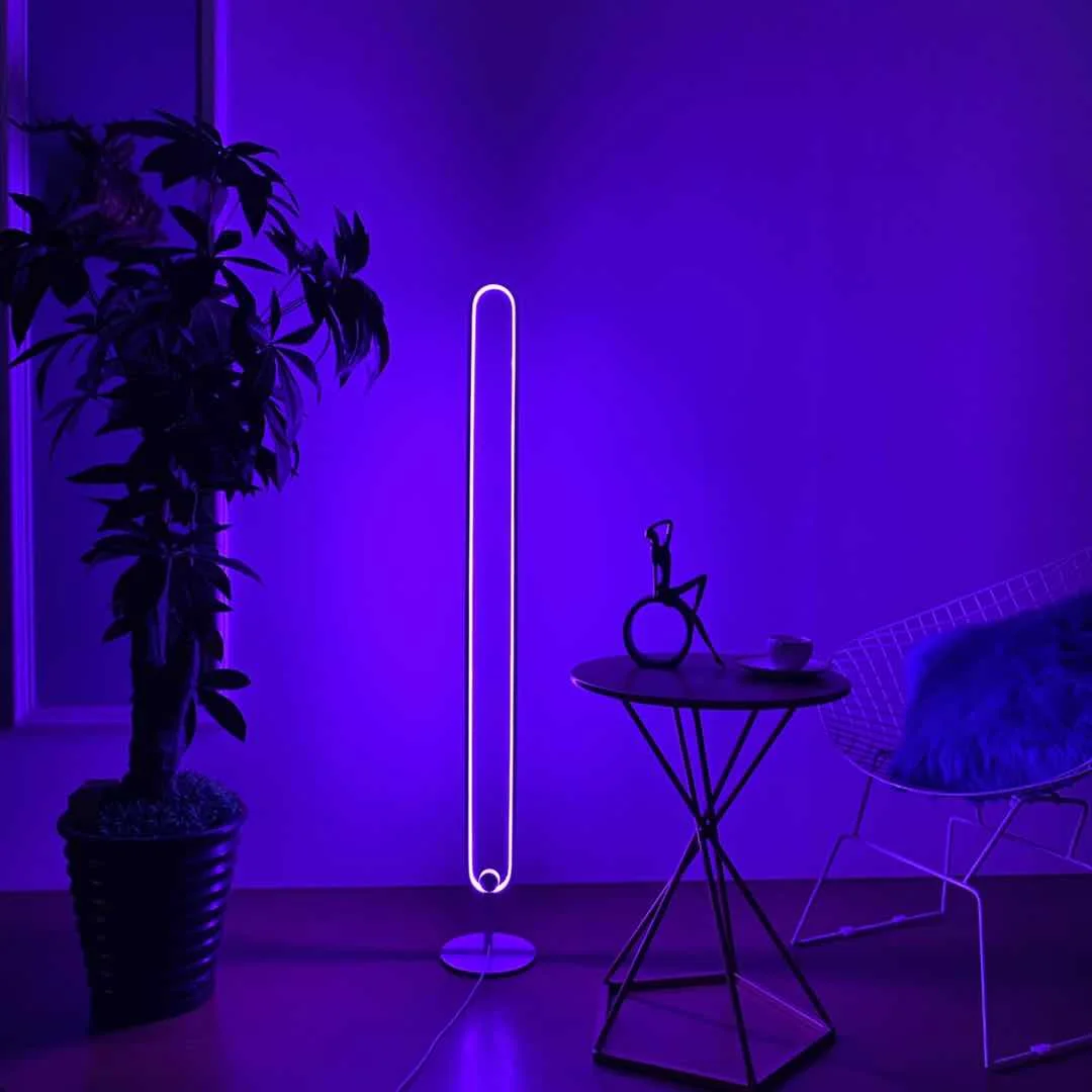 Chuse Современный дизайнерский rgb led свет дистанционное управление приложение круговой алюминиевый угловой напольный светильник минималистичный noen торшер