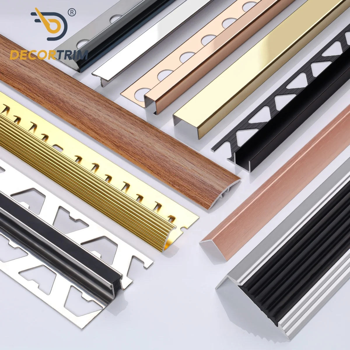 Prolink Metal Factory Aluminum Alloy/Stainless Steel/Pvc Edge Trim Strip Profile for Tile/Carpet/Floor/Stair Nosing/Wall Corner