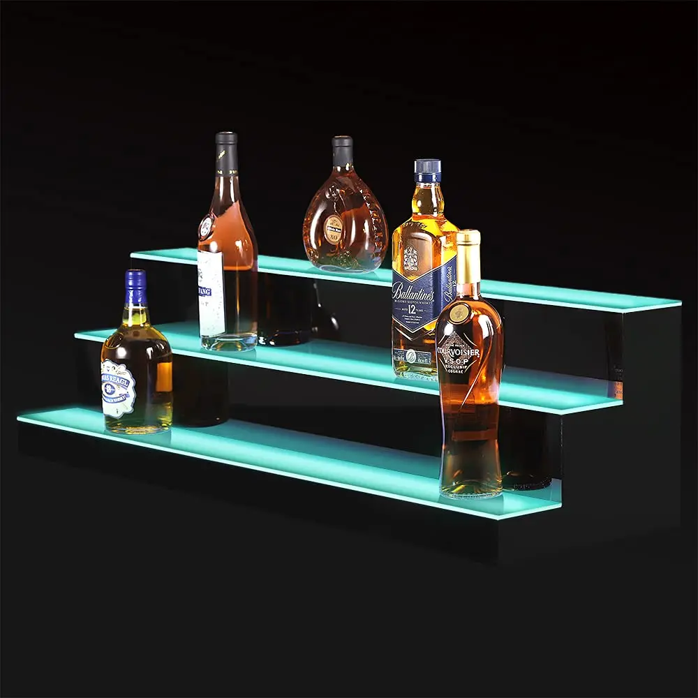 Yageli Custom Acrylic Wine Racks LED Lighted Liquor Bottle Display Stand LED Bar Beer Holder for Liquor