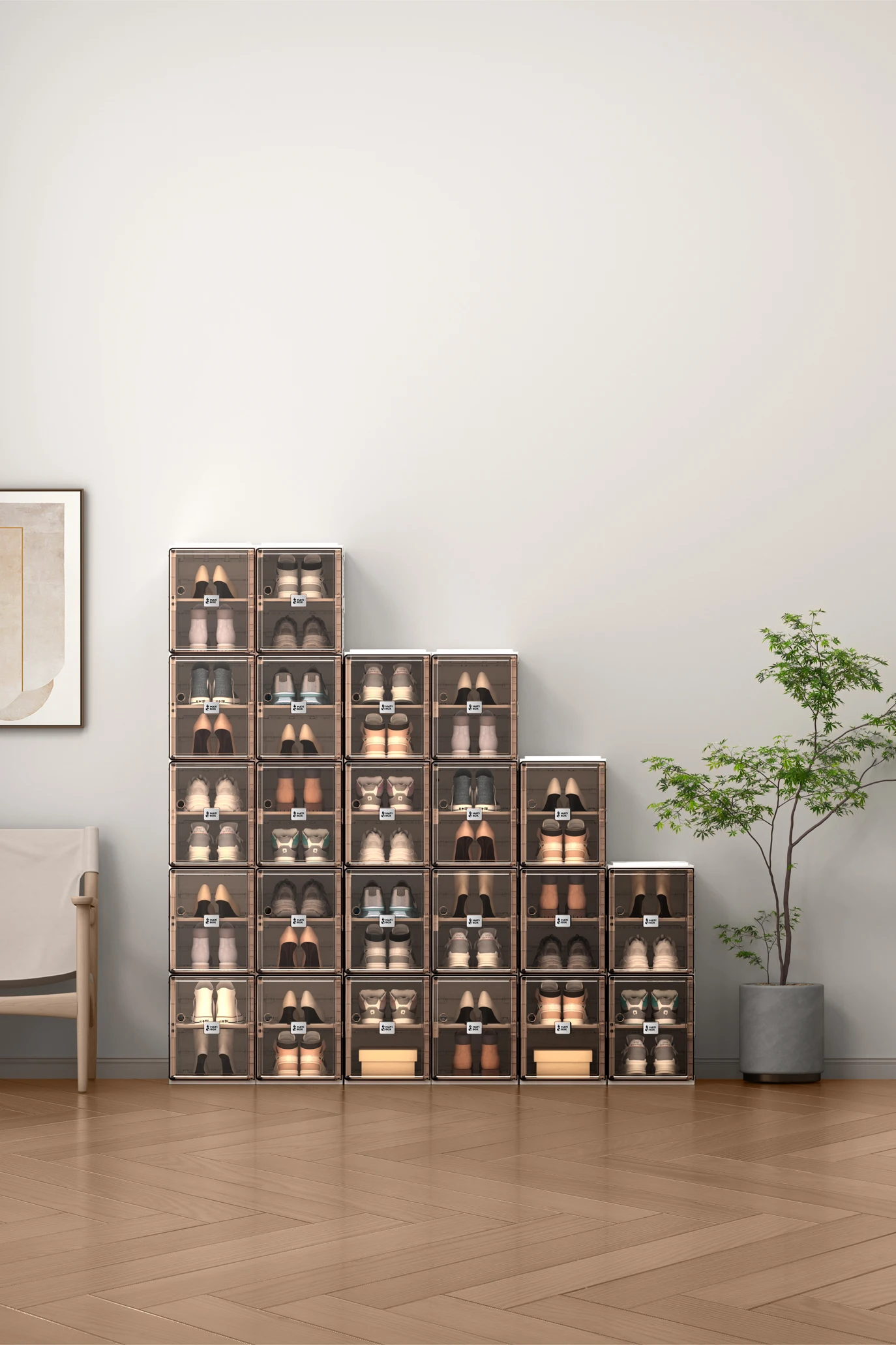 mayibox best selling automatic living room shoe box storage furniture switch smart shoe box