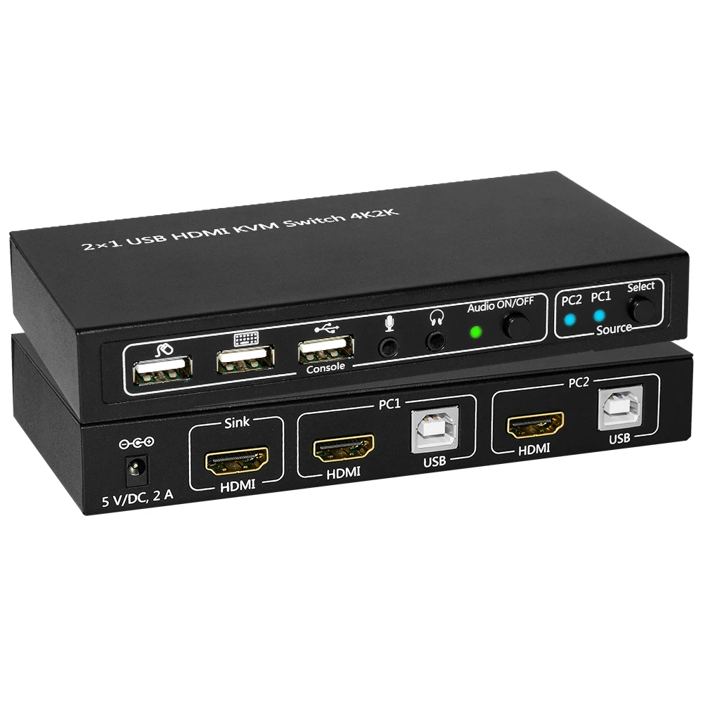 KVM201K 2X1 USB HDMI KVM SWITCH 4K2K