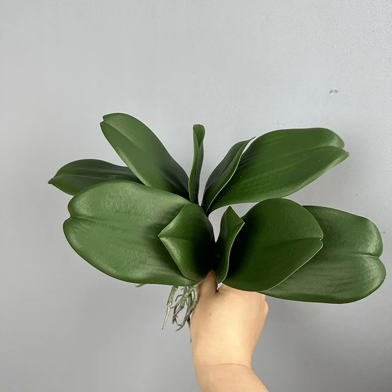 New Chinese home decoration simulation feel Phalaenopsis leaf model room flower arrangement green leaves