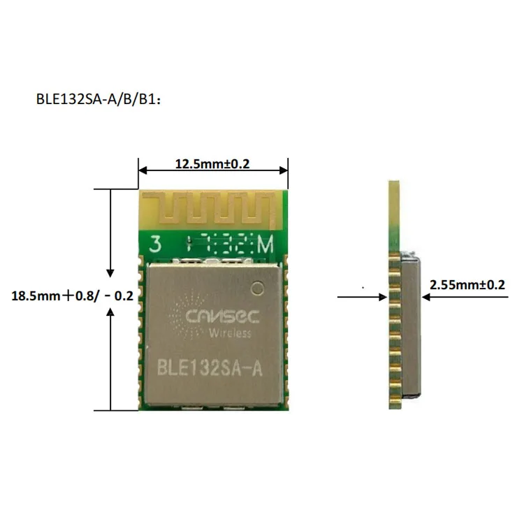Cansec BLE132SA/UA-B 2,4 ГГц синий зуб модуль беспроводной ST BLUENRG-132 Ble модуль iot-решения BLE4.2