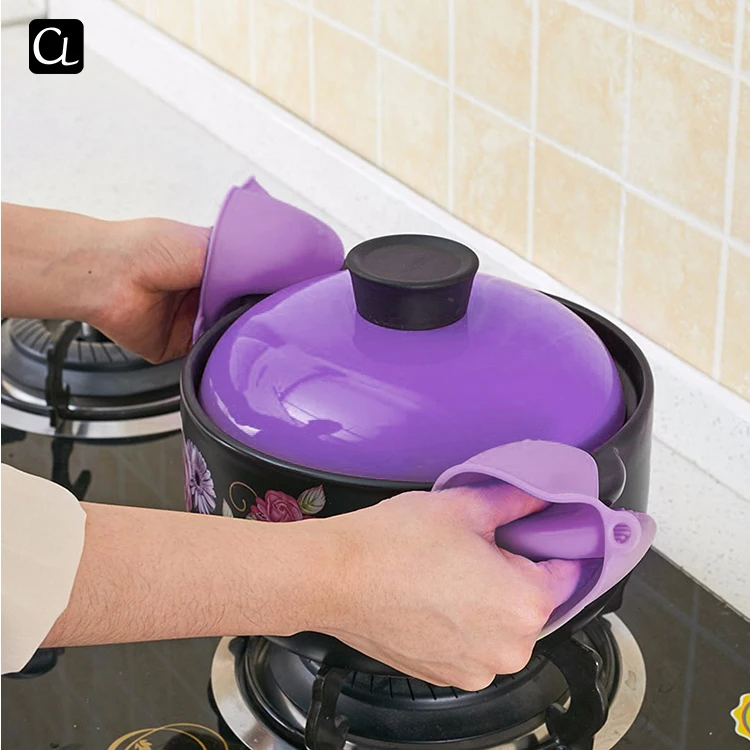 Kitchen Baking Silica Gel Heat Insulation Clip Anti Scalding Non Slip Gloves Household Bowl Microwave Oven Kitchen Gloves