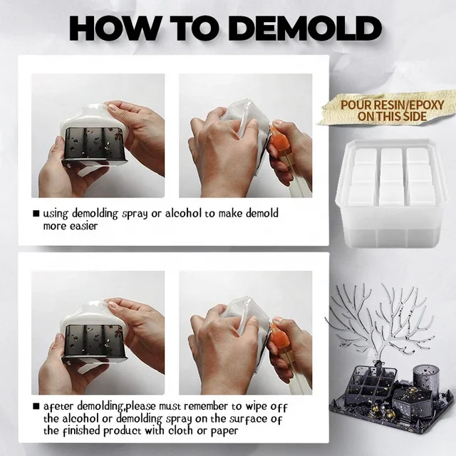 31Pcs/Set Deer With Horns Silicone Mold Jewelry Storage Rack Soft Mold UV Resin Mould Resin Craft Supplies Silicone Mold