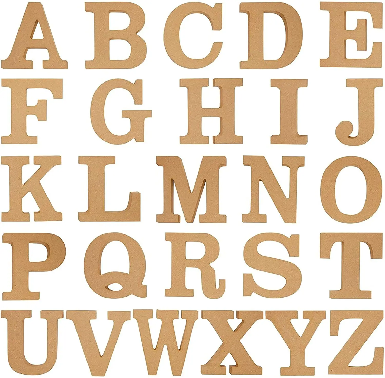 Natural Wooden Color Wooden Alphabet Letters For Diy Crafts Home Wall Decor