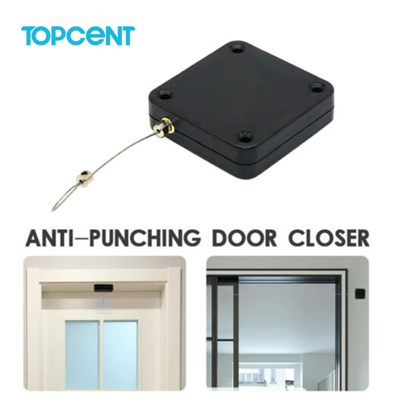 Topcent 500-1200g Pull Self Closing Door Closer Punch-free Automatic Induction Door Closer with Mute Article