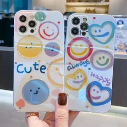 new products wholesale factory direct sale hot selling cute cartoon blu-ray smiley face tpu phone case