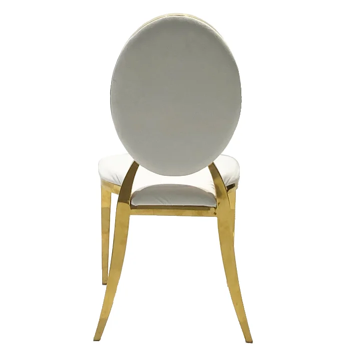 Manufacturer Oval back stacking metal vinyl ss hotel banquet wedding and event chairs in guangzhou for sale