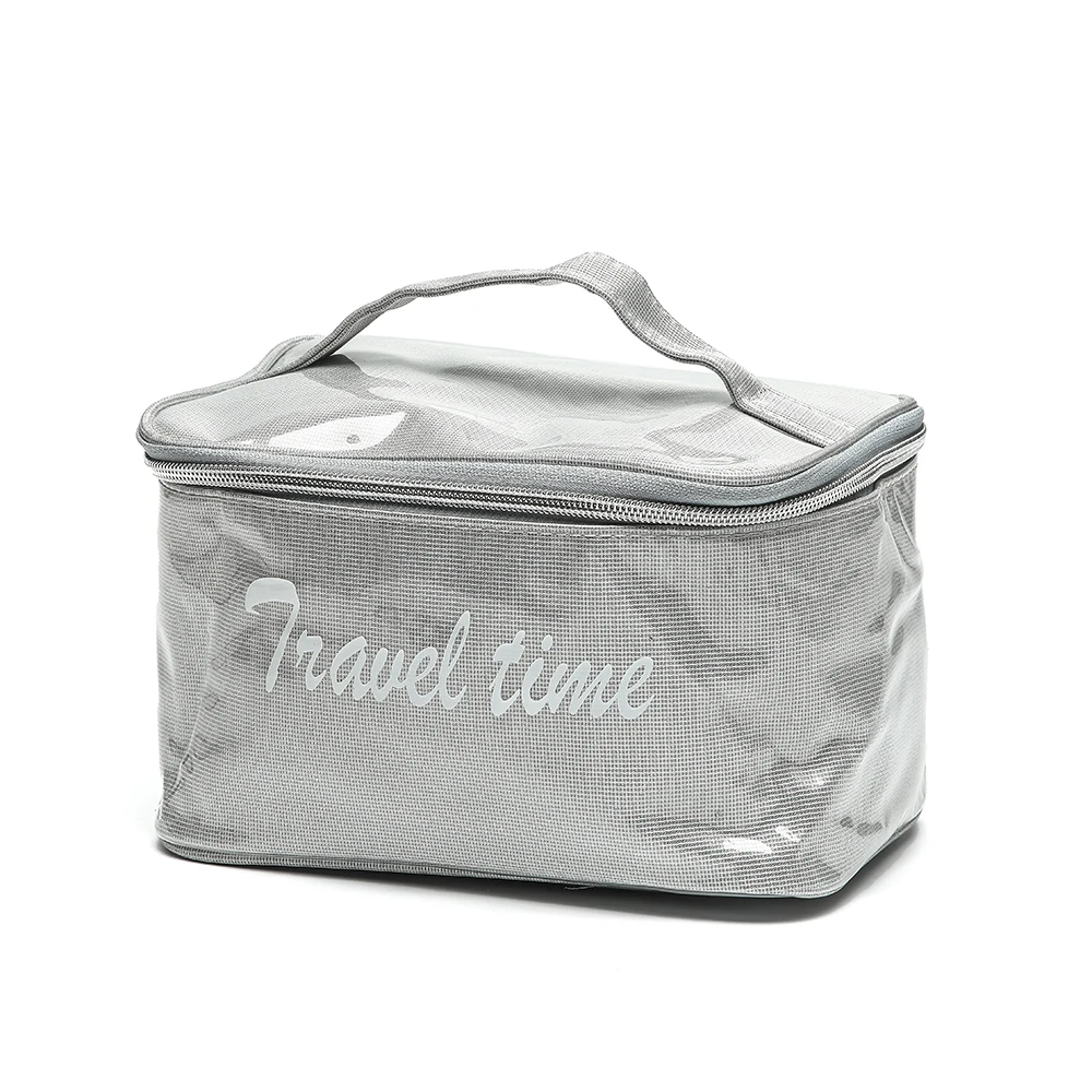 Toiletry Pouch PVC Large Capacity Leather Portable Purse Case Travel Cosmetics Bag Women Makeup Organizer