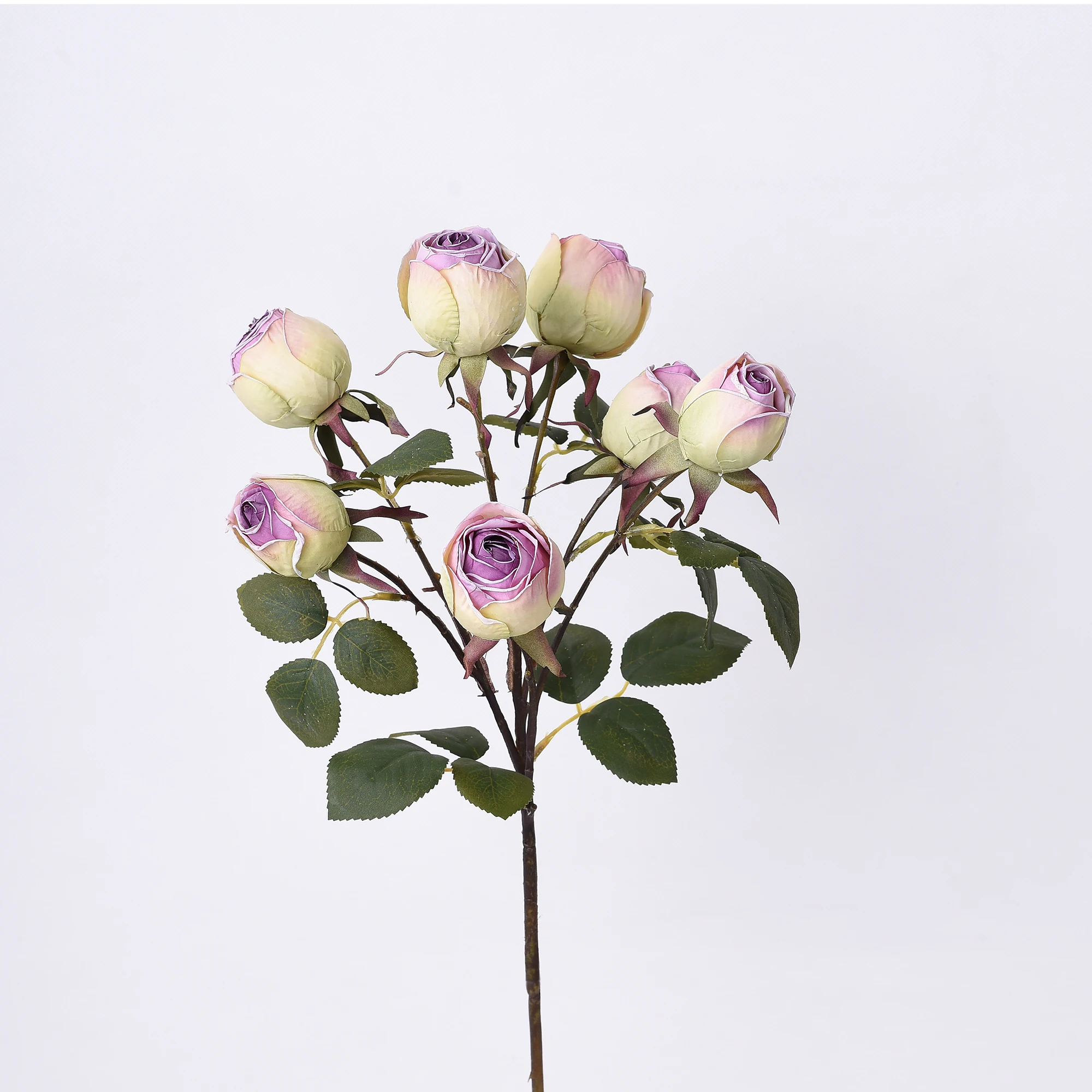 Factory price super nice Very lifelike Party wedding home decoration christmas Single Rod 7 artificial multiflora rose