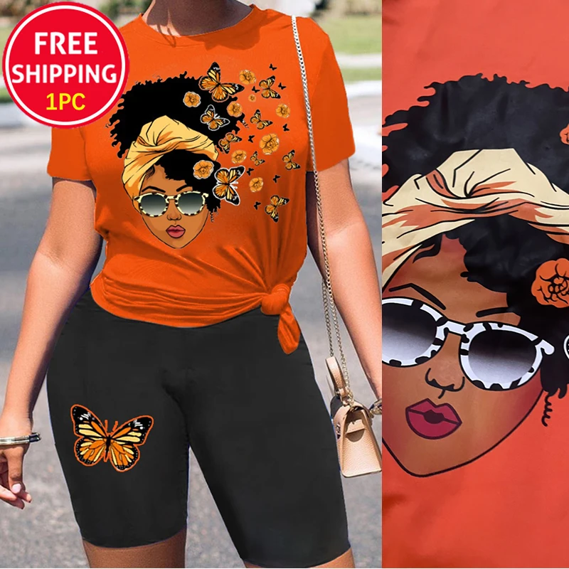 Сексуальная фигурка бабочка печати Jogger байкерские из двух частей шорты комплект одежды из 2 предметов, одежда