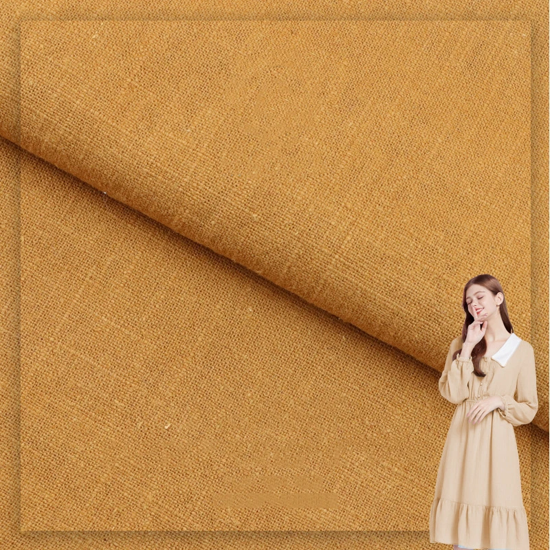 244gsm Ramie Fabric Plain T Shirt Garment Ramie Cotton Denim Fabric