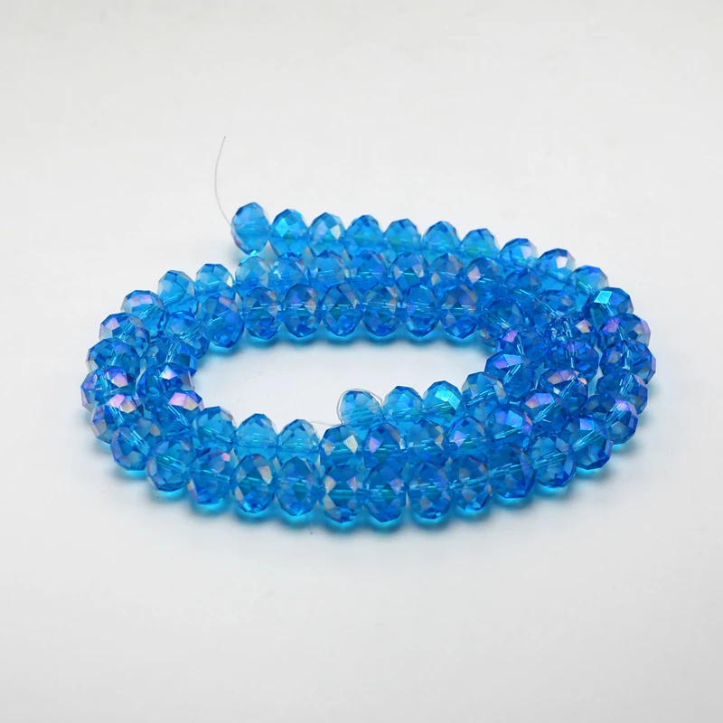 Стеклянные бусины 9x12 мм, граненые бусины Королевского синего цвета, круглые бусины «сделай сам», бусины россыпью для изготовления ювелирных изделий, 72 шт.