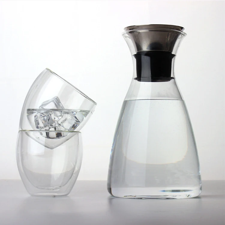 Glass Heat-resistant Heat explosion Large Capacity Cold Water Decanter Juice Jug 1000ML Teapot