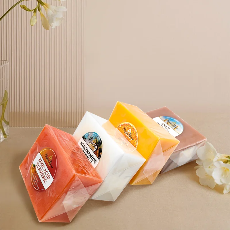 OEM Wholesale Kojic Acid Knuckle Whitening Soap Exfoliating Natural African Whitening Black Soap Bar For Dark Skin