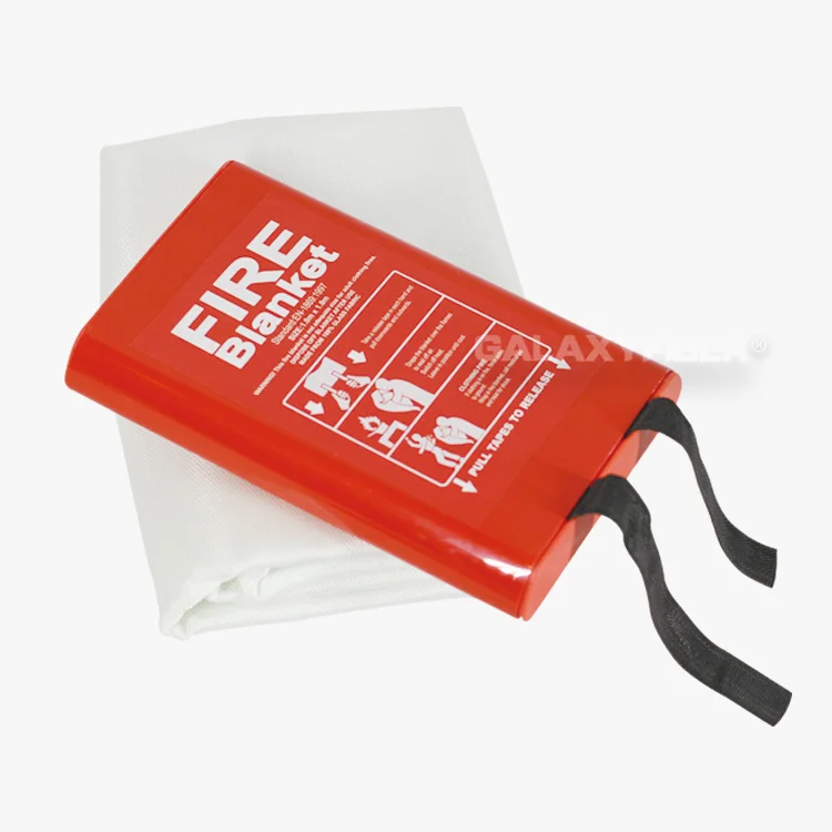 Factory Manufacture Safety Emergency Large Car Fire Resistant Blanket Pvc Hard Box Packing Flame Blanket For Bbq Use