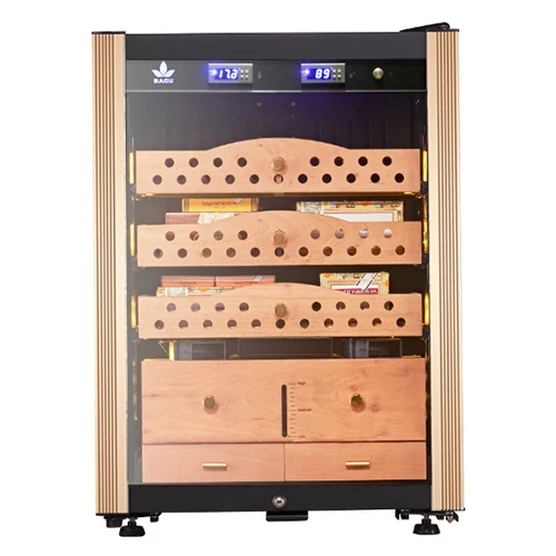High Quality Climate Electric Cuban Cigar Humidor Case Electric Humidor for Cigars Refrigerator Control Temperature