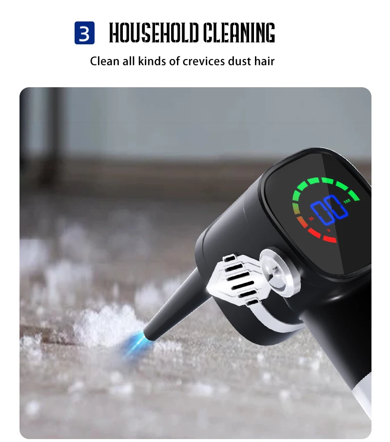 Cordless AIR Duster Replacement for Compressed Spray Gas Cans, Rechargeable Blower for Computer, Keyboard and Electronics Clean