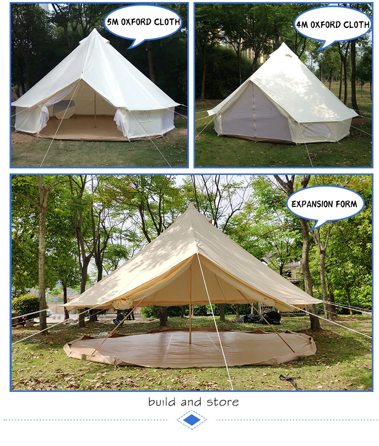 S Bestselling 5 * 5 * 3M 5-8 Person Canvas Inflatable Dome Cotton Mountain Bell Tent Camping