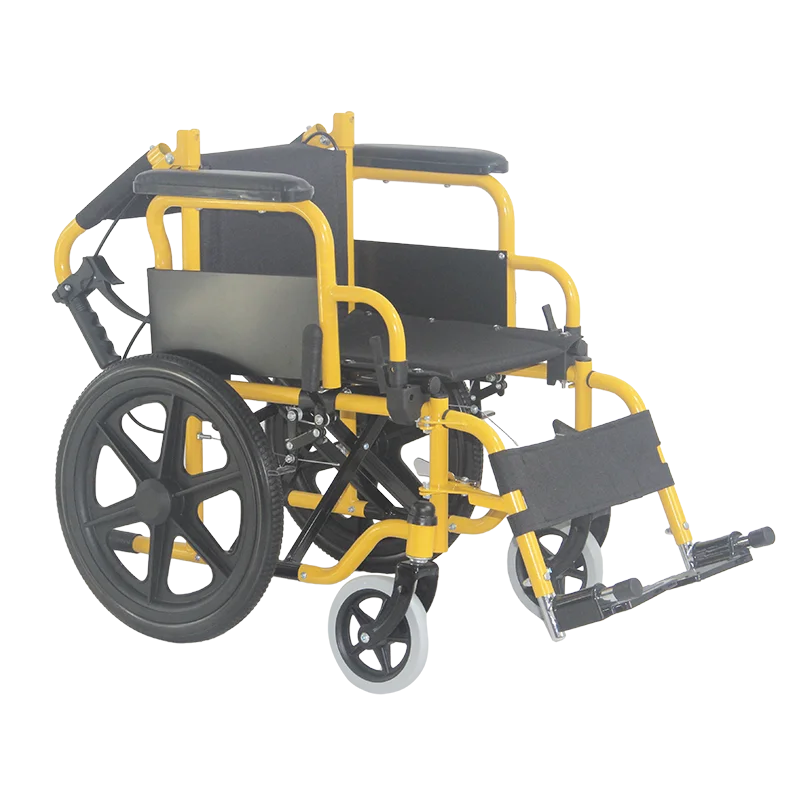 Detachable Mobility Aid for Children with Powder Coated Steel Frame Manual Wheelchair with 16 Inch Rear MAG Wheels with PU Tyre