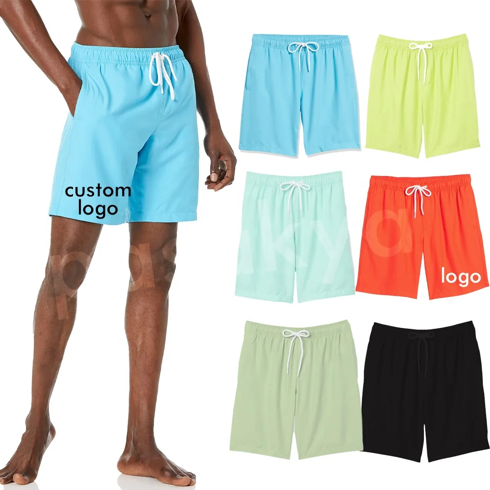Wholesale Summer DryFit Microfiber Fabric Polyester Swimming Trunks Mens Board Shorts Surfing Swimwear Beachwear Boardshorts