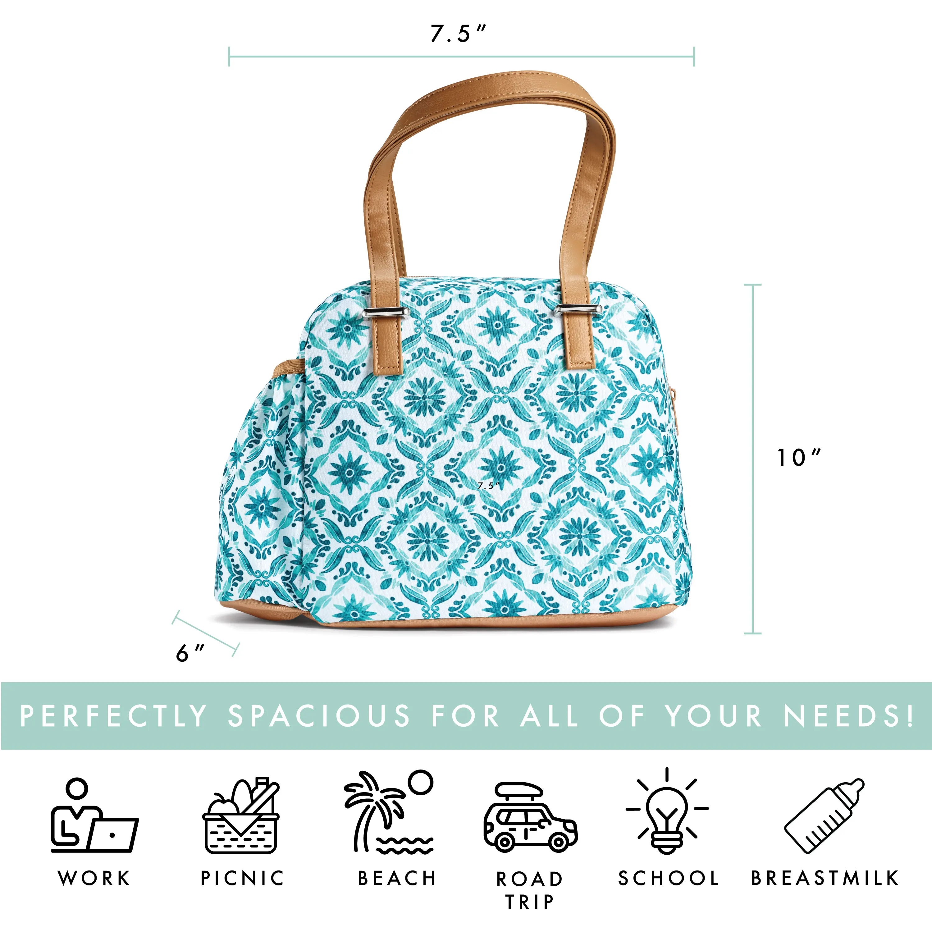 Factory Provides Best Quality Insulated Cooler Thermal Fashion Zipper Women Lunch Tote Bag