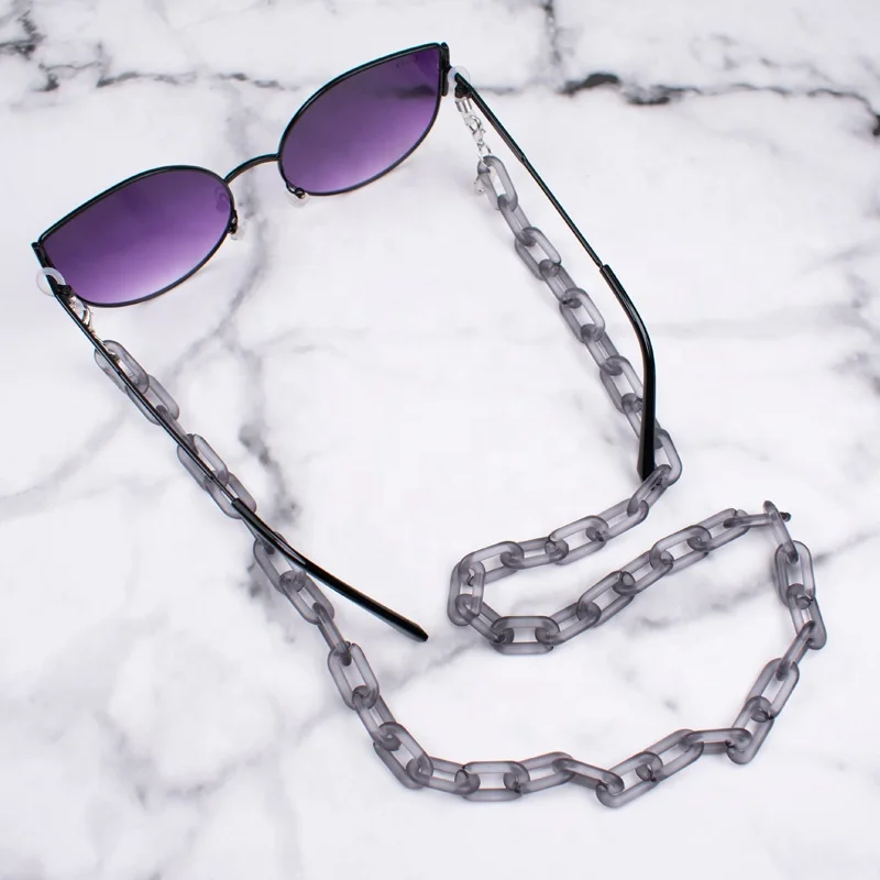 New Trendy Multiple colors 1.1*70cm Acrylic Chain Sunglasses Eyeglass chains face Masking holder