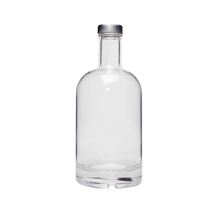 Hot Sale New Design  750ml Glass Liquor Bottles for Vodka Tequila Whiskey Rum