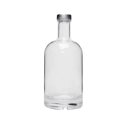 Hot Sale New Design  750ml Glass Liquor Bottles for Vodka Tequila Whiskey Rum
