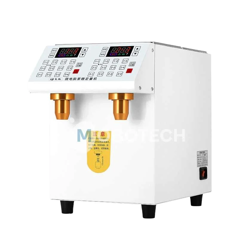 Mobotech automatic double-cylinder fructose machine commercial milk tea/coffee shop quantitative machine for sale