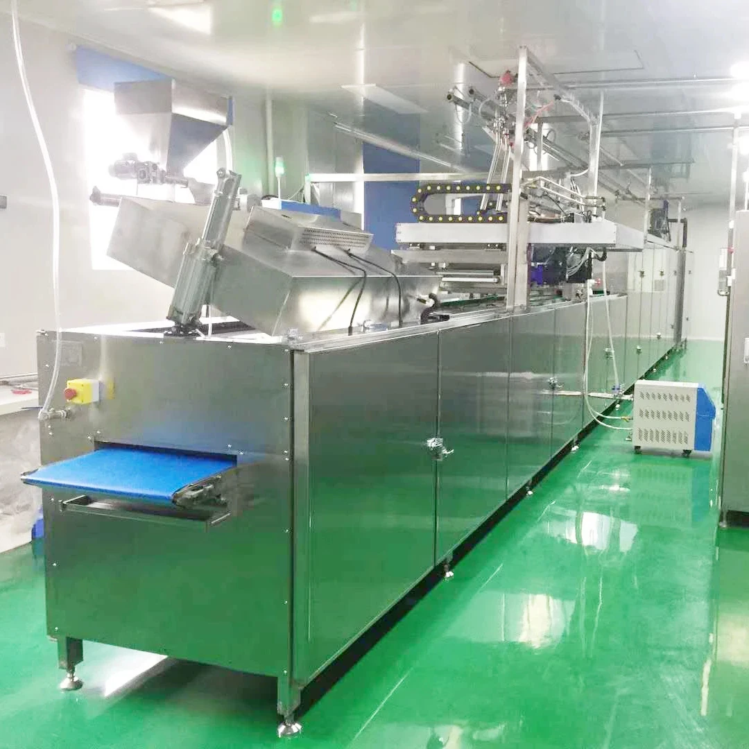 LST big capacity full automatic center filled multi color chocolate depositing machine line bar depositing line