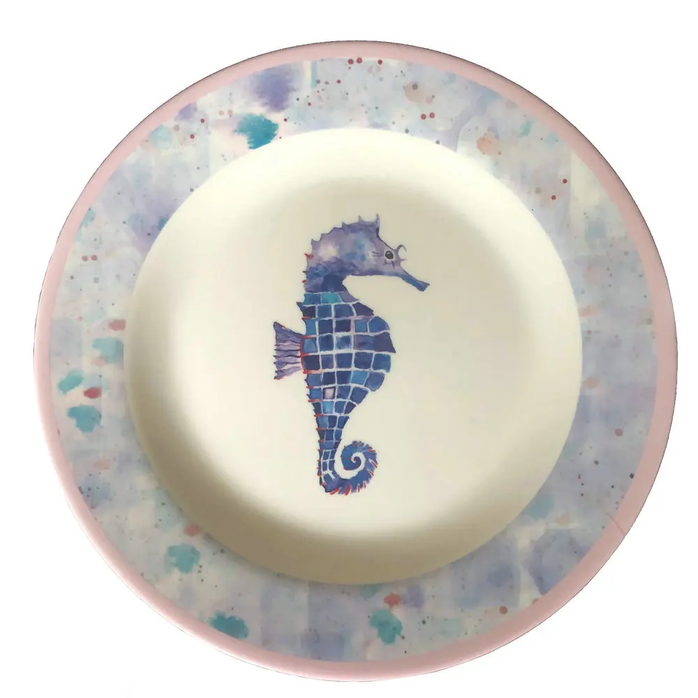 Seahorse wall Dish Plates Beautiful Dishes Good Quality Dinner Plate Dining Tools Melamine Tableware For Home