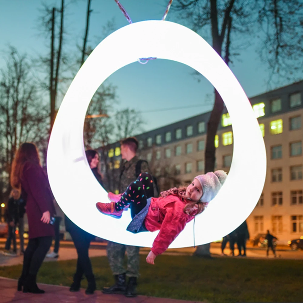 16 видов цветов Детские светодиодные качели с подсветкой