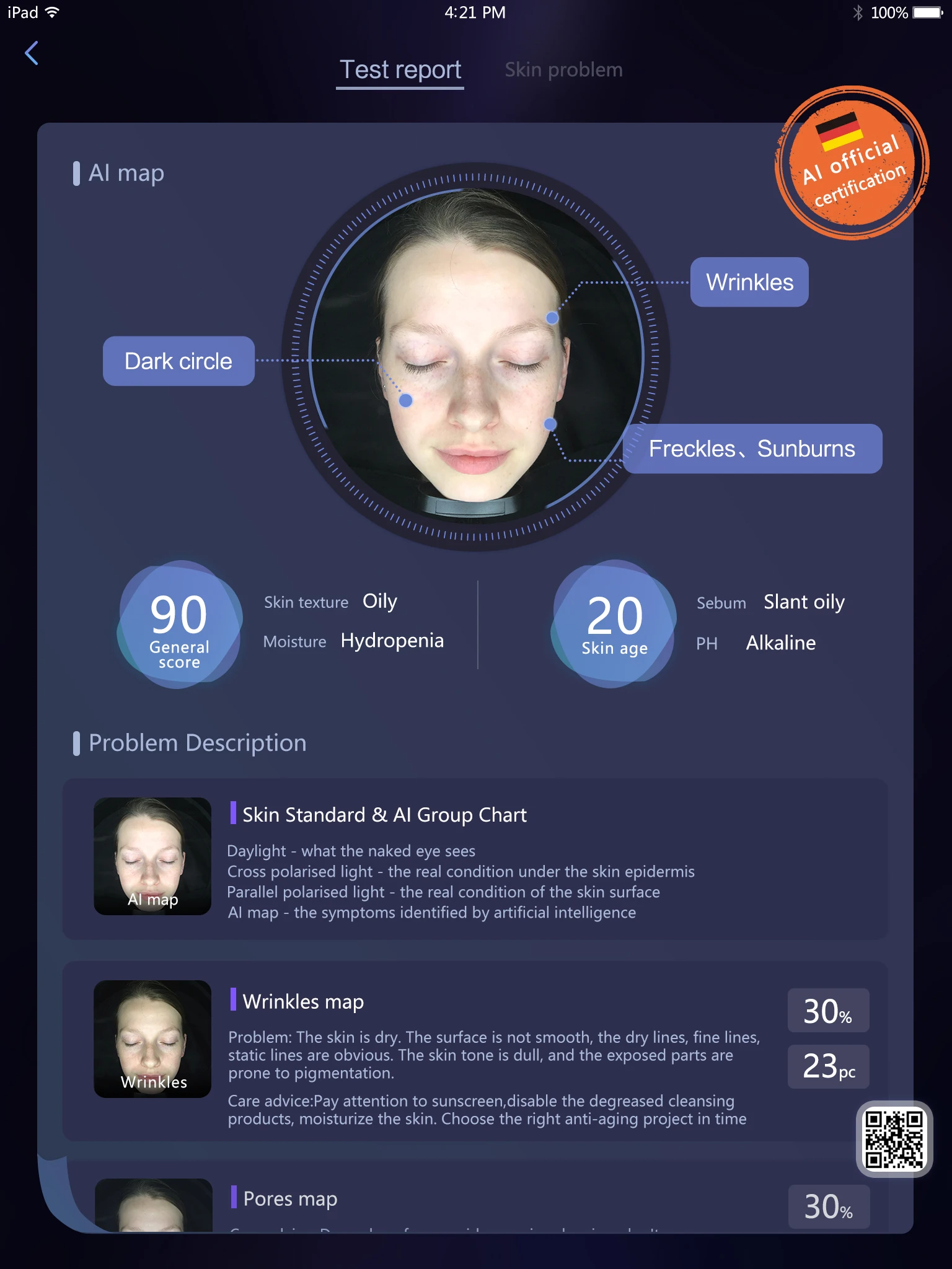 DJM New Product 3D Skin Test Analyzer AI Intelligent Facial Detector Skin Analysis Machine