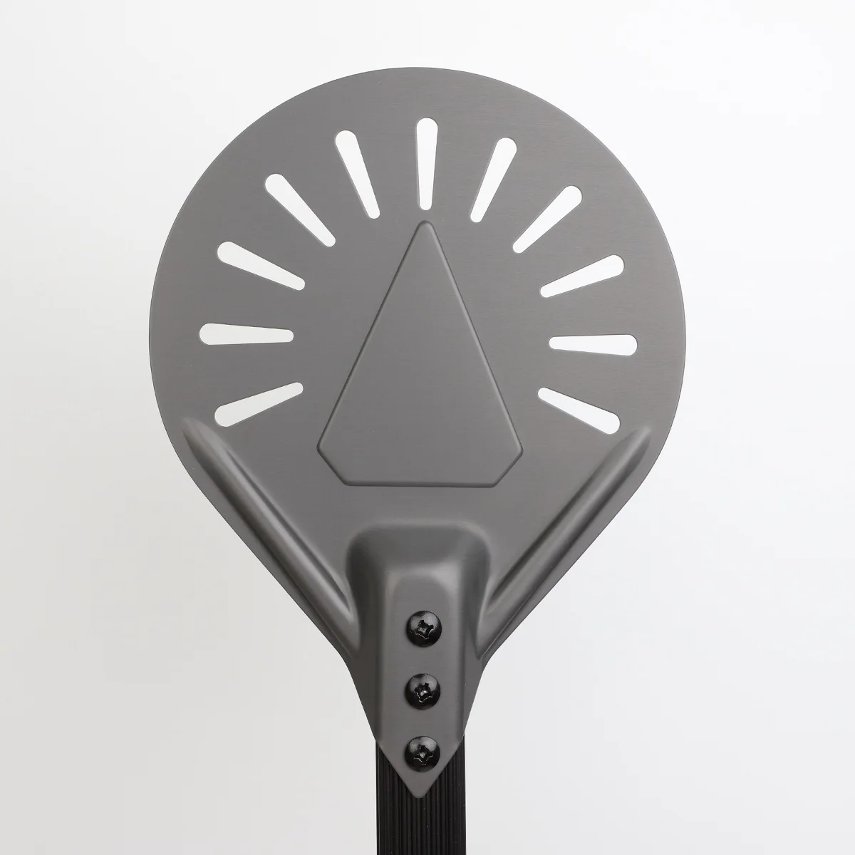 MJ Turning Pizza Peel Aluminum Round Perforation Pizza Peel with Outdoor Pizza Oven Accessories