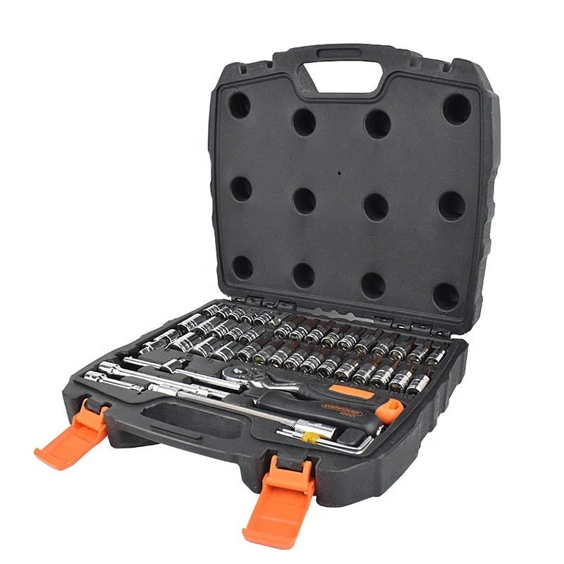 Hot sale multifunctional car tools set mechanic home household tool box socket set 46pcs