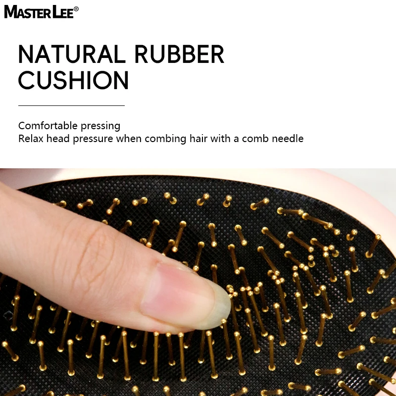 gilt magic powder soft matte Gold/Silver steel needle  teeth extension massage detangling hair brushes Wet Dry Brush