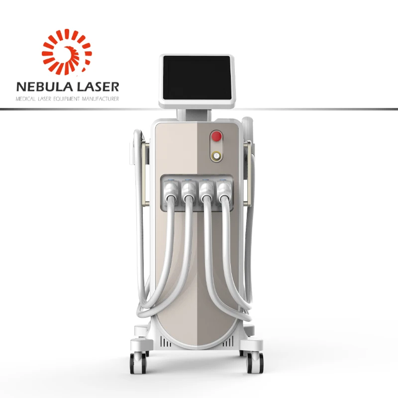 4 в 1, диодный лазер для удаления волос без канала 808 нм + Лазерное удаление татуировок + E-light + RF