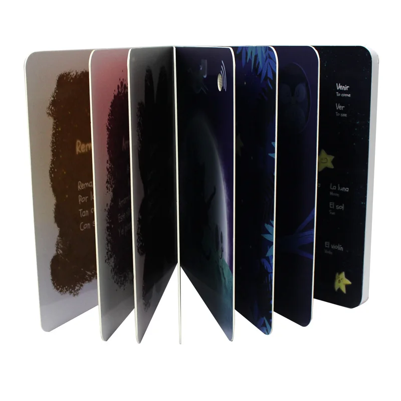 Kids funny baby story talking board book with music customized style  audio book hardcover voice record book