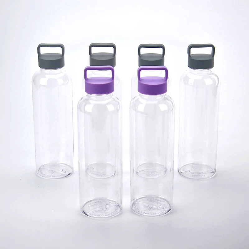 Reusable portable empty time marked motivation reusable voss water plastic bottle 0.5