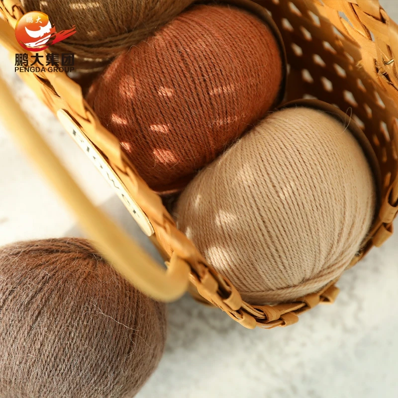 wholesale hand knitting cashmere silk wool yarn worsted recycled 10.5/3NM 100% baby alpaca cashmere yarn for knitting