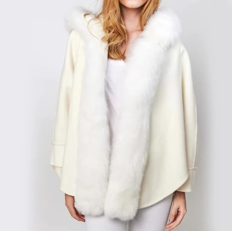 2023 Professional Manufacturer Alpaca Mixed Fabric Luxury Real Fur Custom Double-faced Wool Cashmere Coat Women