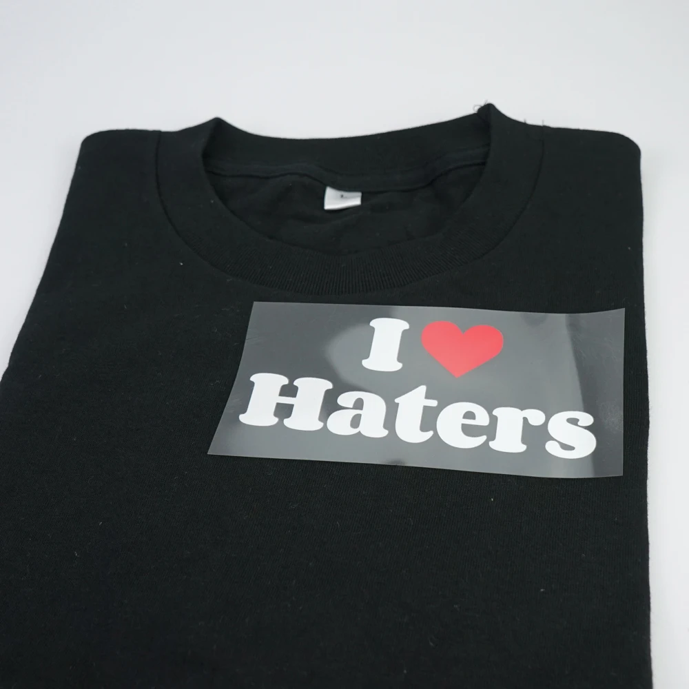 plastisol custom clothing heat transfer garment label vinyl for clothing