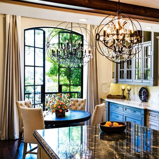 Arched Glass Double Door Metal Frame Tempered Glass Interior French Doors