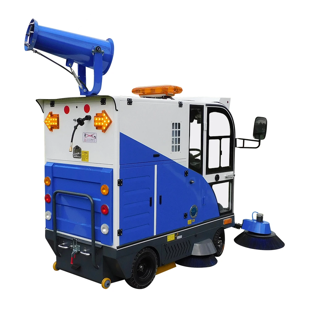 Industrial Floor Sweeper Street Road Cleaner Driving On Cleaning Machine Floor Sweeper